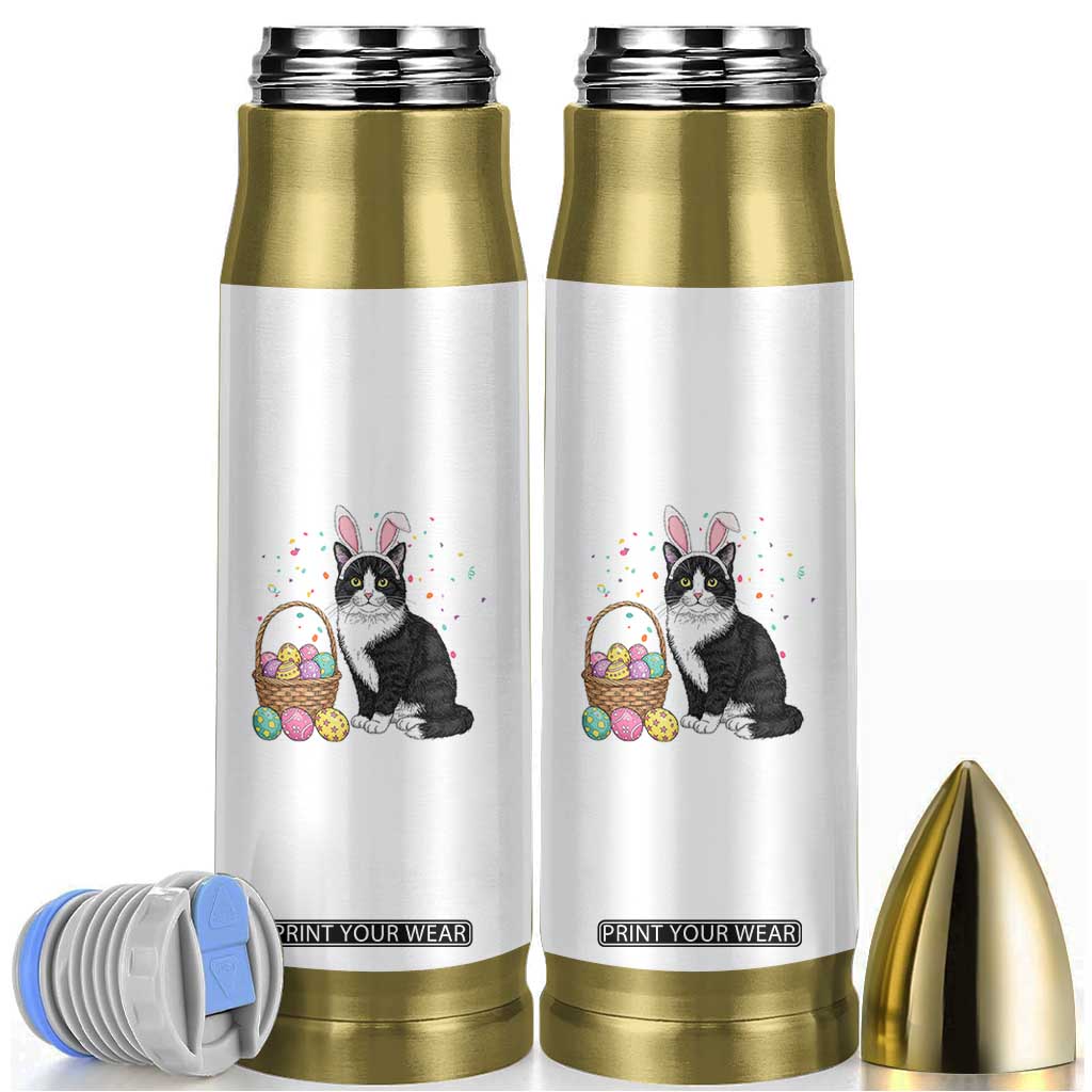 Easter Day Cat Bunny Ears Eggs Graphic Bullet Tumbler TS02 White Print Your Wear