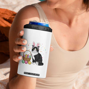 Easter Day Cat Bunny Ears Eggs Graphic 4 in 1 Can Cooler Tumbler TS02 Print Your Wear