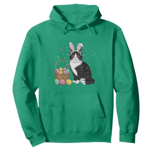 Easter Day Cat Bunny Ears Eggs Graphic Hoodie TS02 Irish Green Print Your Wear