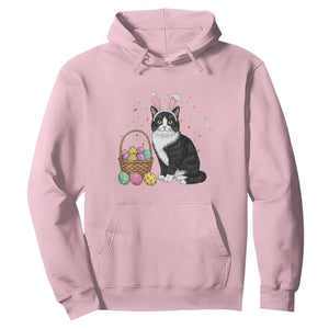 Easter Day Cat Bunny Ears Eggs Graphic Hoodie TS02 Light Pink Print Your Wear