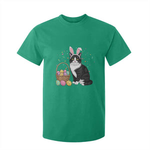 Easter Day Cat Bunny Ears Eggs Graphic T Shirt For Kid TS02 Irish Green Print Your Wear