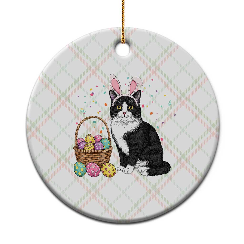 Easter Day Cat Bunny Ears Eggs Graphic Ceramic Ornament TS02 1pc Christmas Plaid Print Your Wear