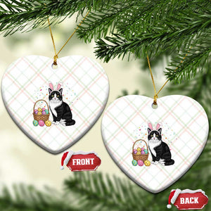 Easter Day Cat Bunny Ears Eggs Graphic Ceramic Ornament TS02 Print Your Wear