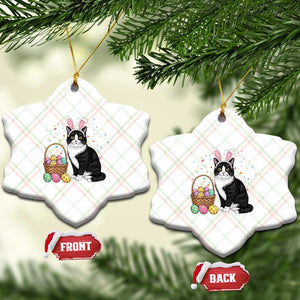 Easter Day Cat Bunny Ears Eggs Graphic Ceramic Ornament TS02 Print Your Wear
