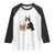 Easter Day Cat Bunny Ears Eggs Graphic Raglan Shirt TS02 White Black Print Your Wear