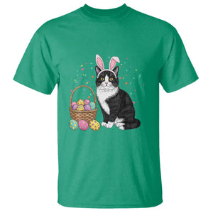 Easter Day Cat Bunny Ears Eggs Graphic T Shirt TS02 Irish Green Print Your Wear