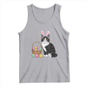 Easter Day Cat Bunny Ears Eggs Graphic Tank Top TS02 Athletic Heather Print Your Wear