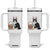 Easter Day Cat Bunny Ears Eggs Graphic Tumbler With Handle TS02 One Size: 40 oz White Print Your Wear