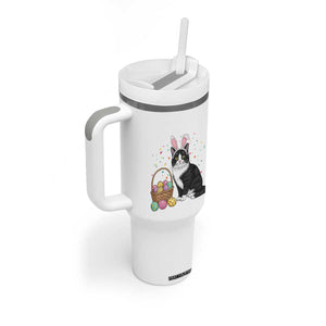 Easter Day Cat Bunny Ears Eggs Graphic Tumbler With Handle TS02 Print Your Wear