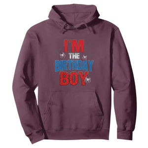 Spider Birthday Boy Hoodie Spiders Lover Bday Party TS02 Maroon Print Your Wear
