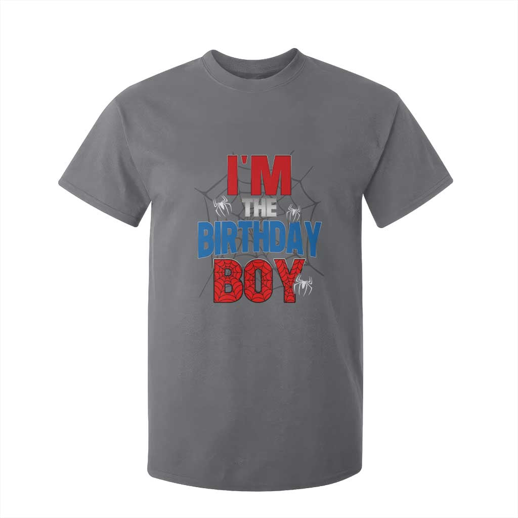 Spider Birthday Boy T Shirt For Kid Spiders Lover Bday Party TS02 Charcoal Print Your Wear