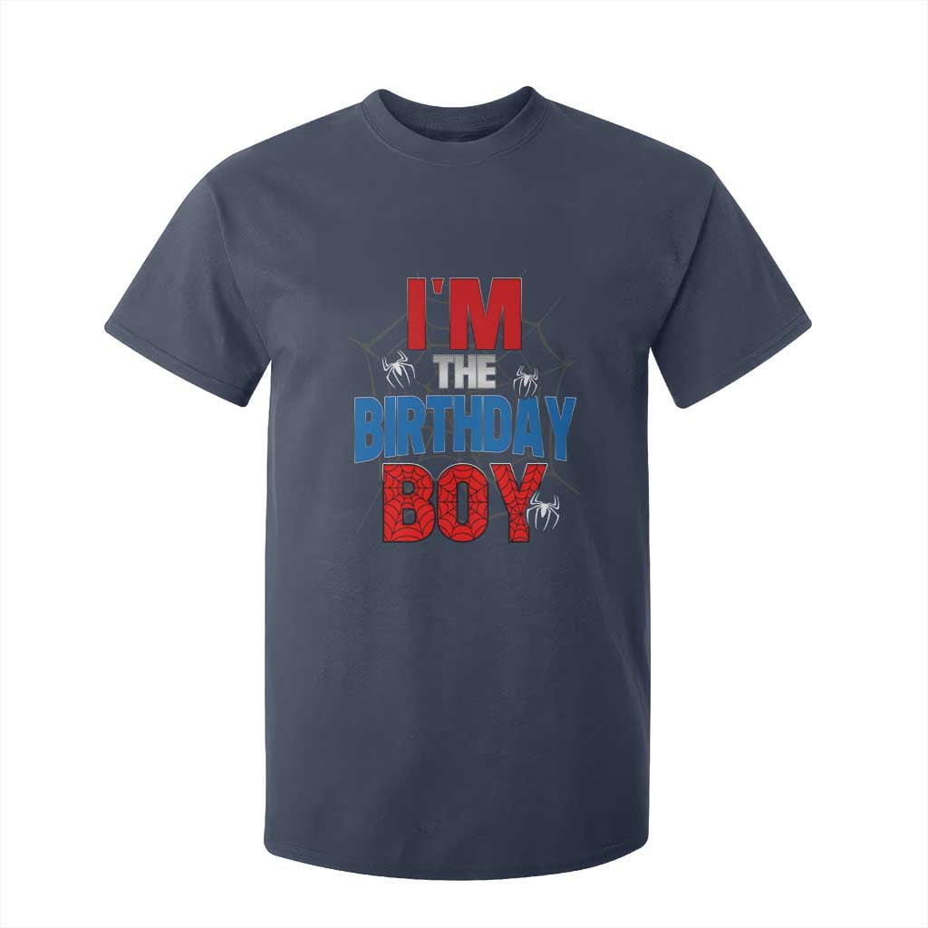 Spider Birthday Boy T Shirt For Kid Spiders Lover Bday Party TS02 Navy Print Your Wear