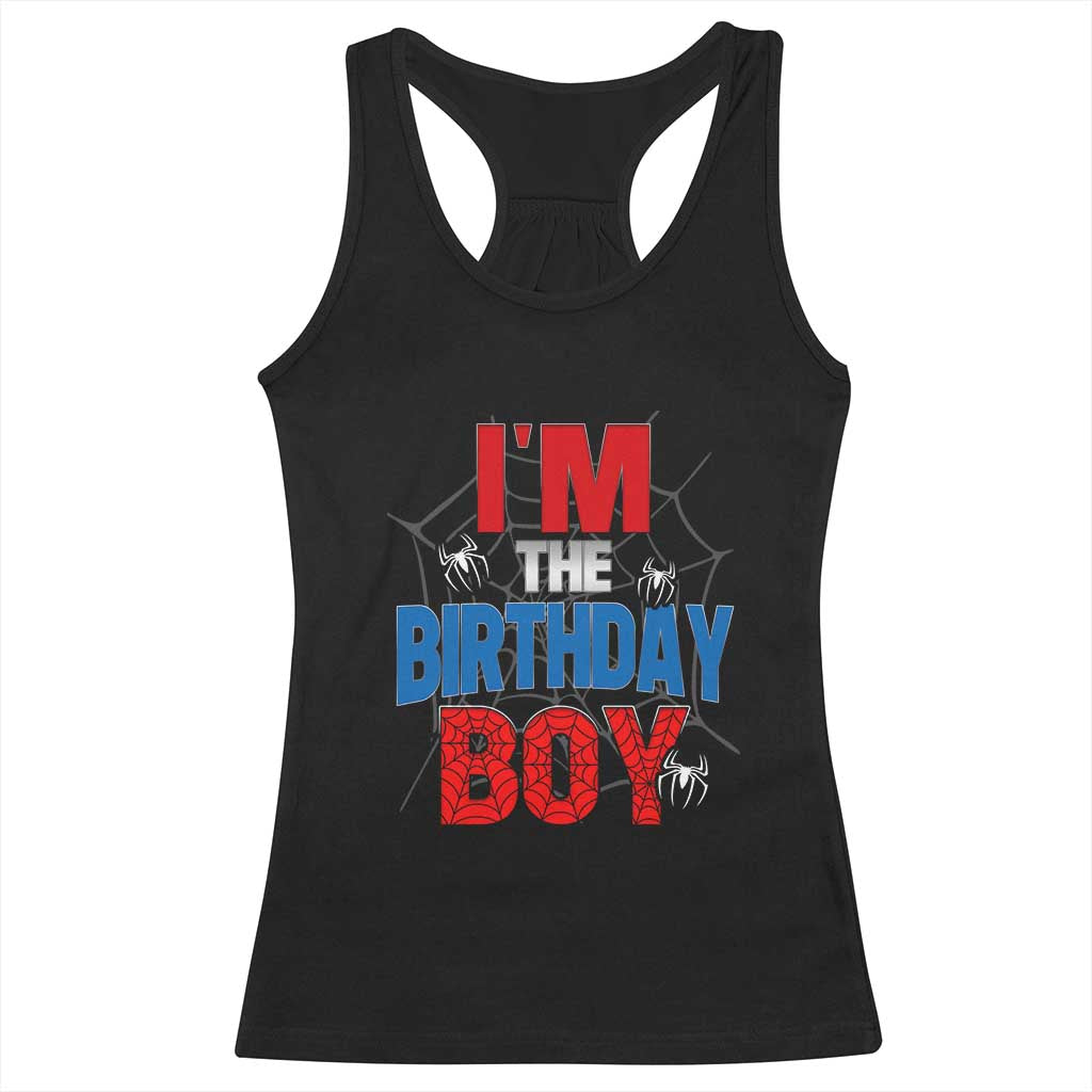 Spider Birthday Boy Racerback Tank Top Spiders Lover Bday Party TS02 Black Print Your Wear