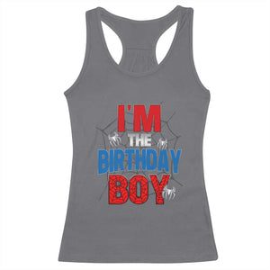 Spider Birthday Boy Racerback Tank Top Spiders Lover Bday Party TS02 Charcoal Print Your Wear
