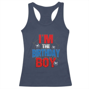 Spider Birthday Boy Racerback Tank Top Spiders Lover Bday Party TS02 Navy Print Your Wear