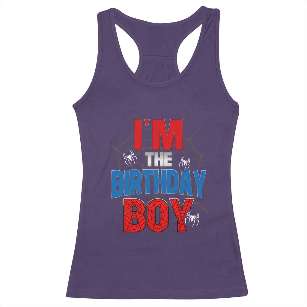Spider Birthday Boy Racerback Tank Top Spiders Lover Bday Party TS02 Purple Print Your Wear