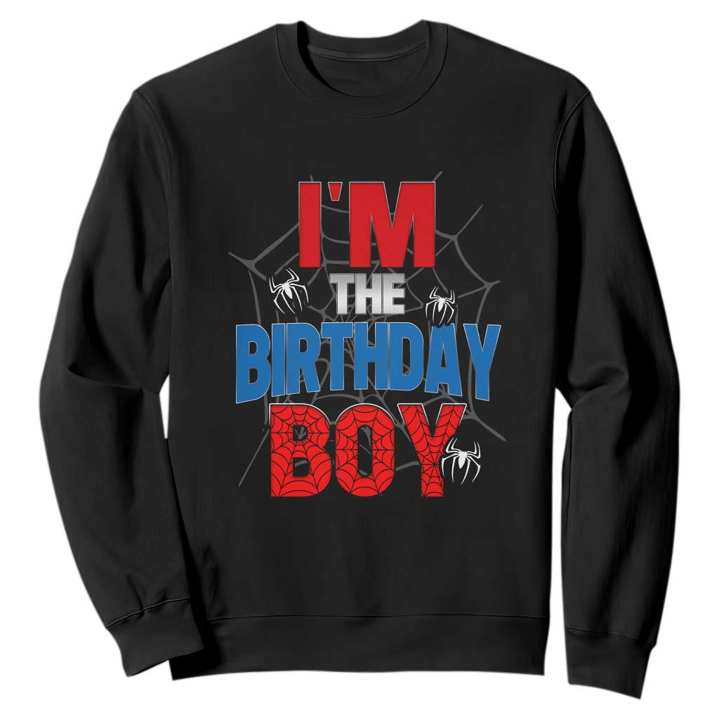 Spider Birthday Boy Sweatshirt Spiders Lover Bday Party TS02 Black Print Your Wear