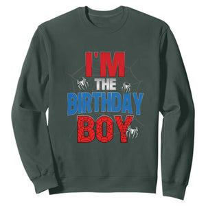 Spider Birthday Boy Sweatshirt Spiders Lover Bday Party TS02 Dark Forest Green Print Your Wear