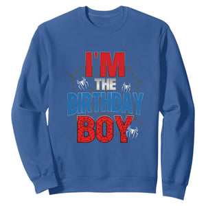 Spider Birthday Boy Sweatshirt Spiders Lover Bday Party TS02 Royal Blue Print Your Wear