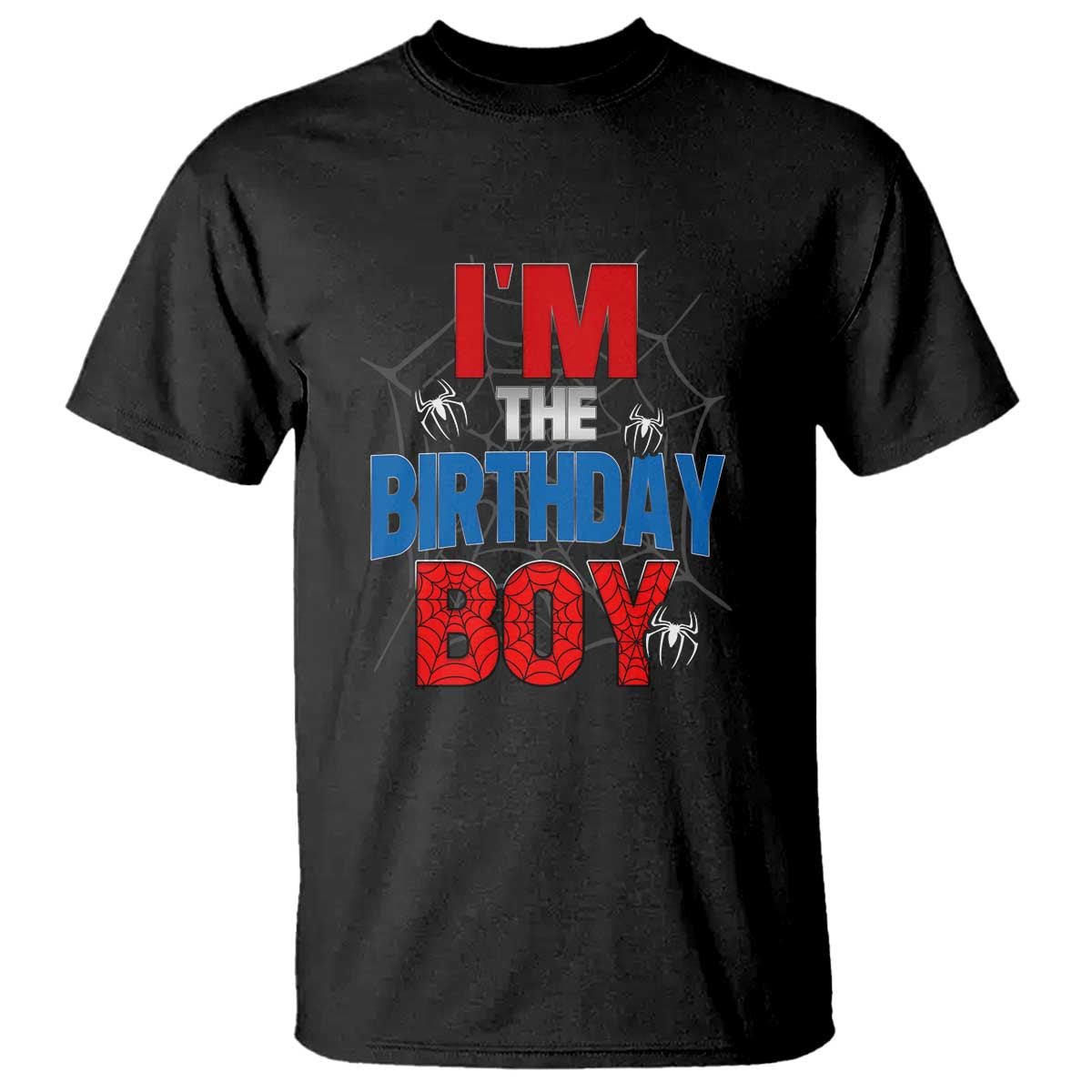 Spider Birthday Boy T Shirt Spiders Lover Bday Party TS02 Black Print Your Wear