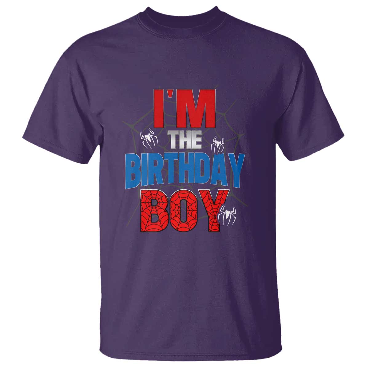 Spider Birthday Boy T Shirt Spiders Lover Bday Party TS02 Purple Print Your Wear