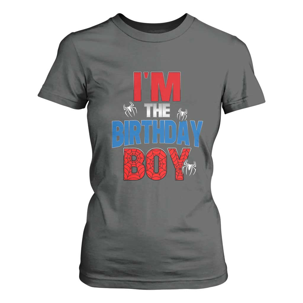 Spider Birthday Boy T Shirt For Women Spiders Lover Bday Party TS02 Dark Heather Print Your Wear