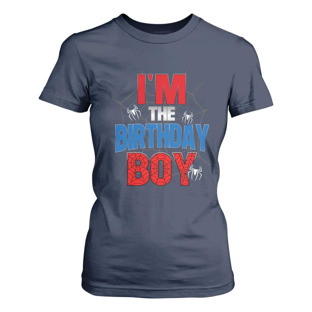 Spider Birthday Boy T Shirt For Women Spiders Lover Bday Party TS02 Navy Print Your Wear