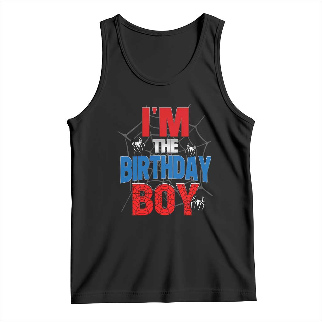 Spider Birthday Boy Tank Top Spiders Lover Bday Party TS02 Black Print Your Wear