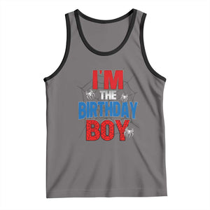 Spider Birthday Boy Tank Top Spiders Lover Bday Party TS02 Deep Heather Black Print Your Wear