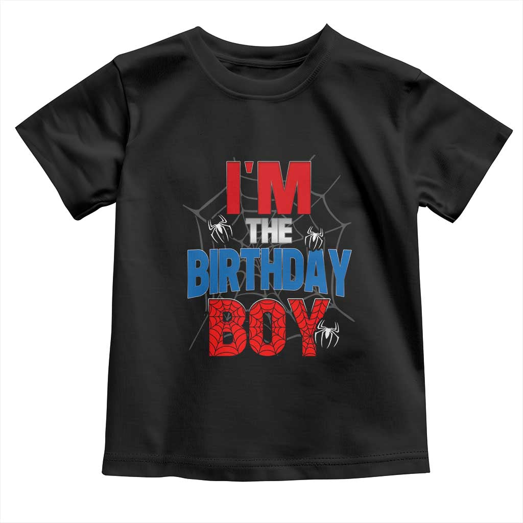 Spider Birthday Boy Toddler T Shirt Spiders Lover Bday Party TS02 Black Print Your Wear