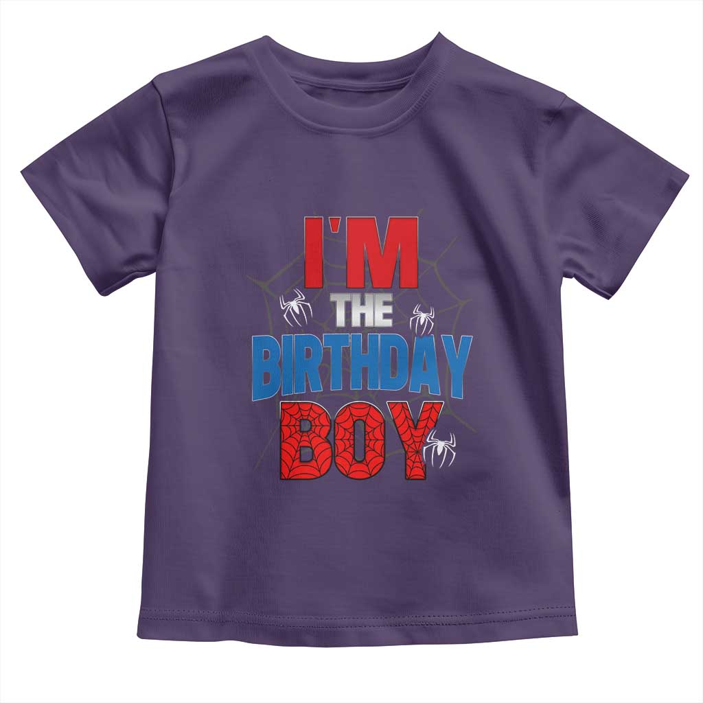 Spider Birthday Boy Toddler T Shirt Spiders Lover Bday Party TS02 Purple Print Your Wear