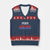 Funny Spider Mom V-Neck Knit Sweater Vest Son Birthday Party TS02 Navy Red Print Your Wear