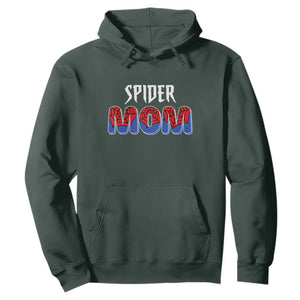 Funny Spider Mom Hoodie Son Birthday Party TS02 Dark Forest Green Print Your Wear