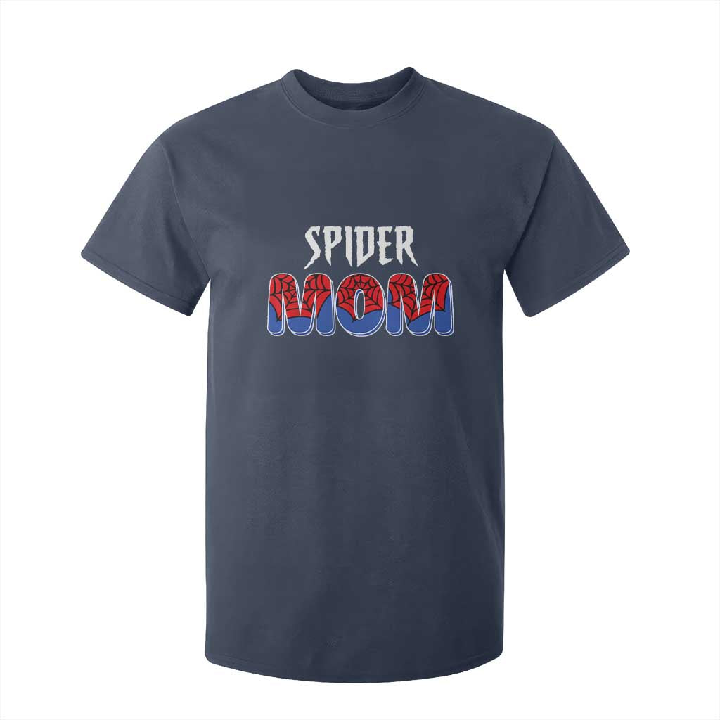 Funny Spider Mom T Shirt For Kid Son Birthday Party TS02 Navy Print Your Wear