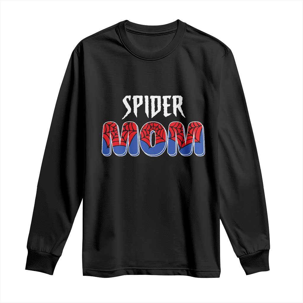 Funny Spider Mom Long Sleeve Shirt Son Birthday Party TS02 Black Print Your Wear
