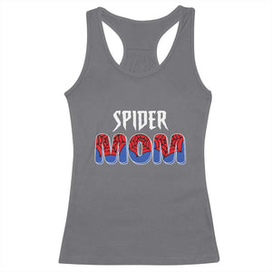 Funny Spider Mom Racerback Tank Top Son Birthday Party TS02 Charcoal Print Your Wear