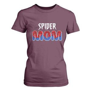 Funny Spider Mom T Shirt For Women Son Birthday Party TS02 Maroon Print Your Wear