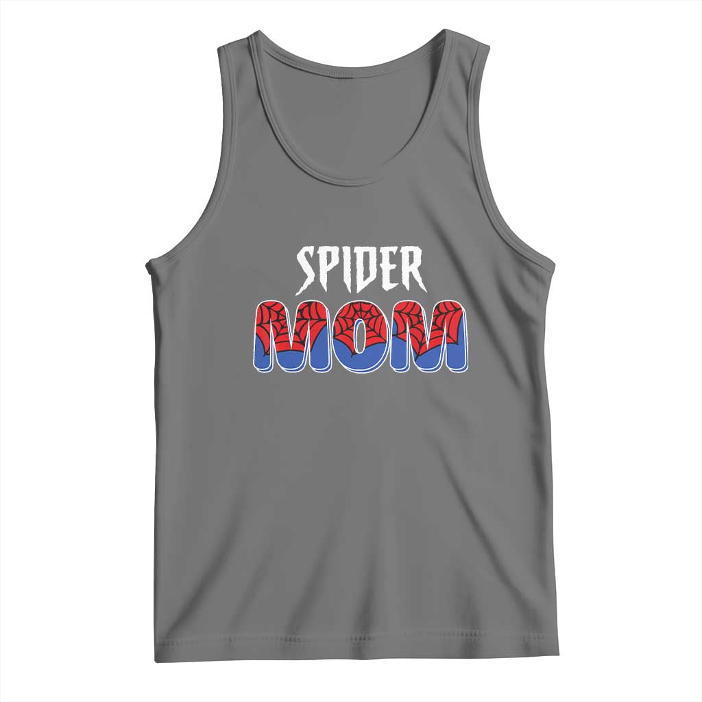Funny Spider Mom Tank Top Son Birthday Party TS02 Black Heather Print Your Wear