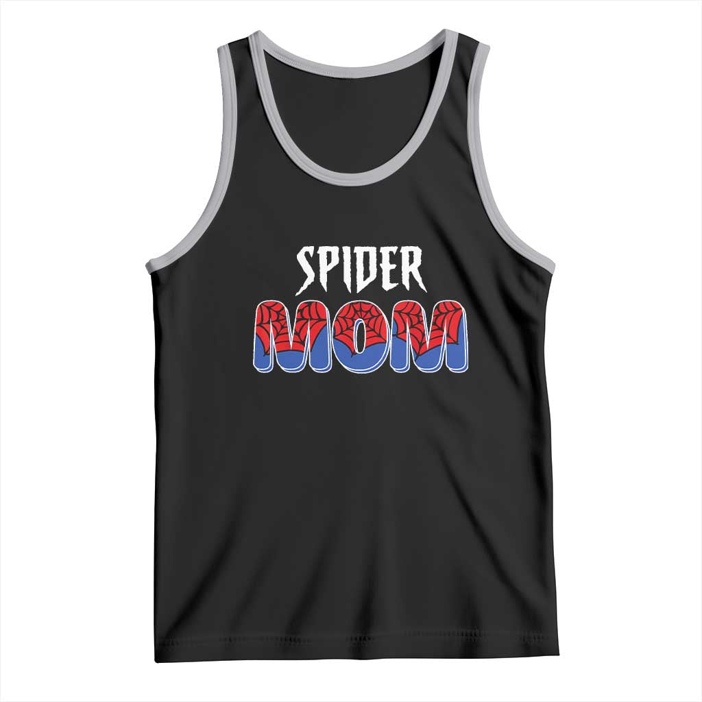 Funny Spider Mom Tank Top Son Birthday Party TS02 Black Athletic Heather Print Your Wear