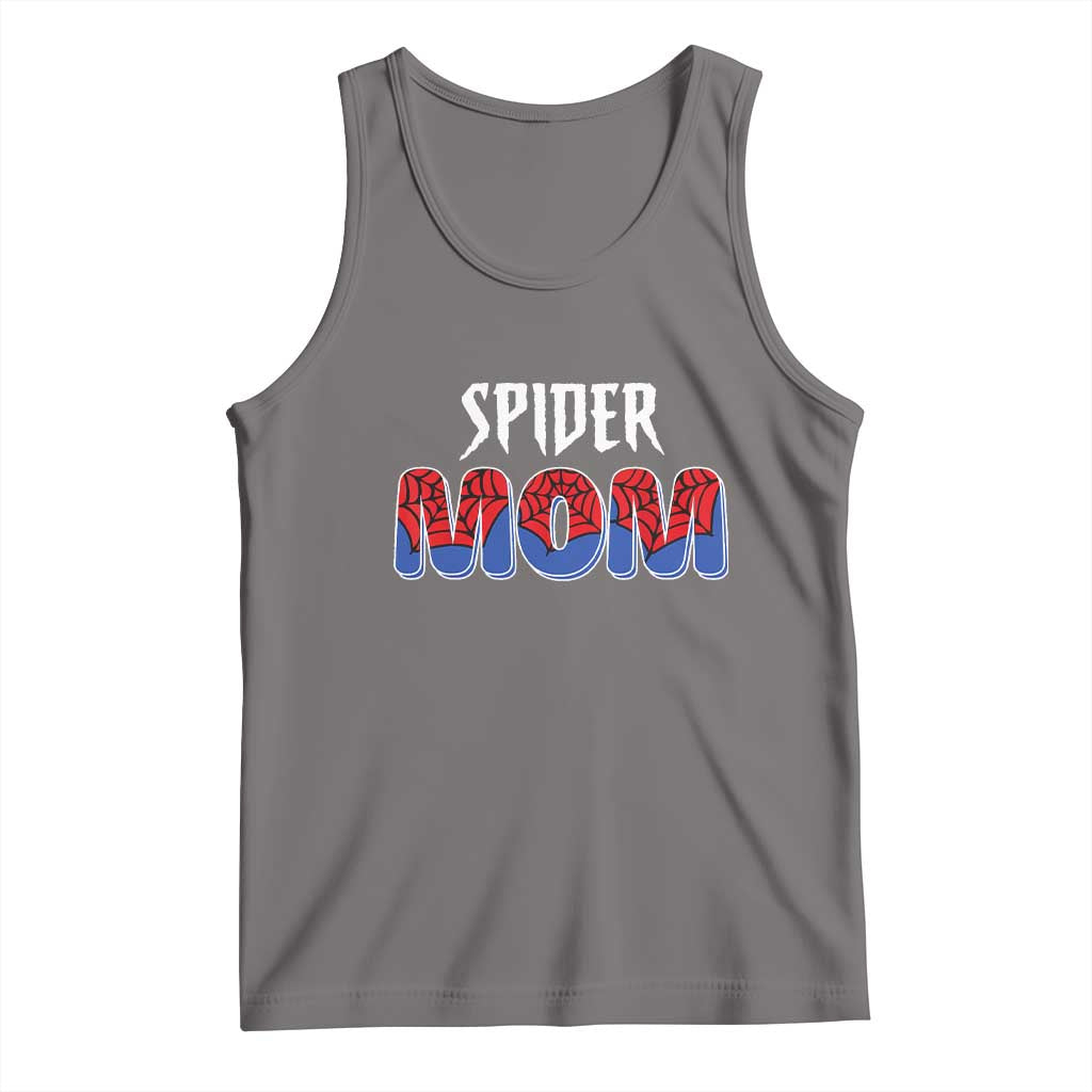 Funny Spider Mom Tank Top Son Birthday Party TS02 Deep Heather Print Your Wear