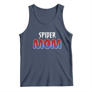 Funny Spider Mom Tank Top Son Birthday Party TS02 Navy Print Your Wear