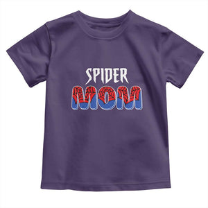 Funny Spider Mom Toddler T Shirt Son Birthday Party TS02 Purple Print Your Wear
