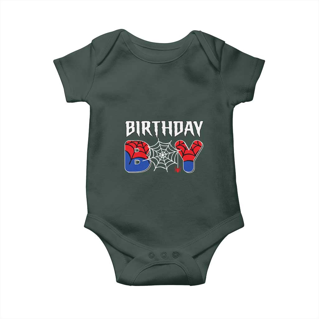 Spider Birthday Boy Baby Onesie Bday Spiders Party TS02 Print Your Wear