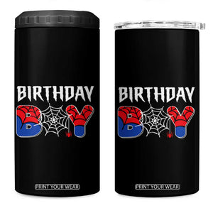 Spider Birthday Boy 4 in 1 Can Cooler Tumbler Bday Spiders Party TS02 One Size: 16 oz Black Print Your Wear