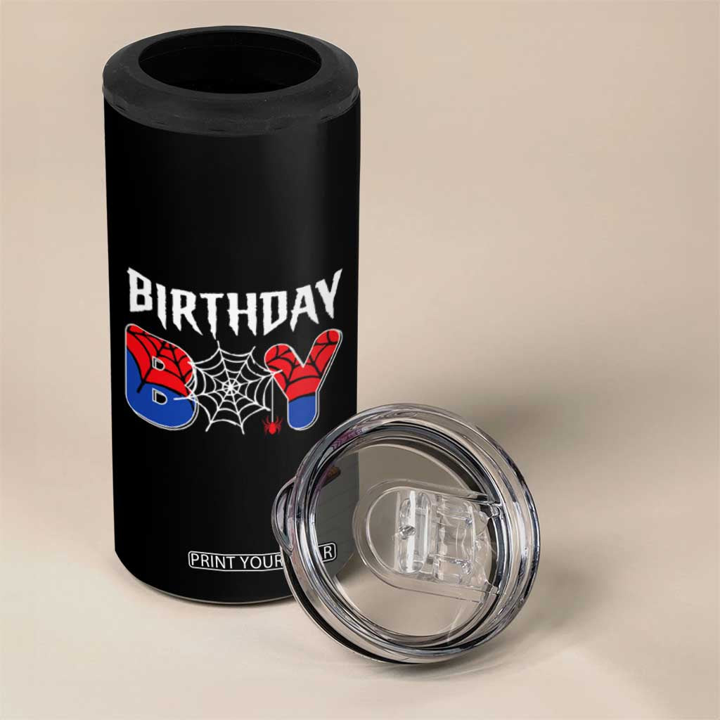 Spider Birthday Boy 4 in 1 Can Cooler Tumbler Bday Spiders Party TS02 Print Your Wear