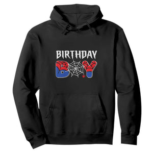 Spider Birthday Boy Hoodie Bday Spiders Party TS02 Black Print Your Wear
