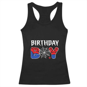 Spider Birthday Boy Racerback Tank Top Bday Spiders Party TS02 Black Print Your Wear