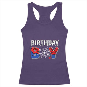Spider Birthday Boy Racerback Tank Top Bday Spiders Party TS02 Purple Print Your Wear