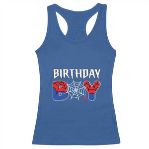 Spider Birthday Boy Racerback Tank Top Bday Spiders Party TS02 Royal Blue Print Your Wear