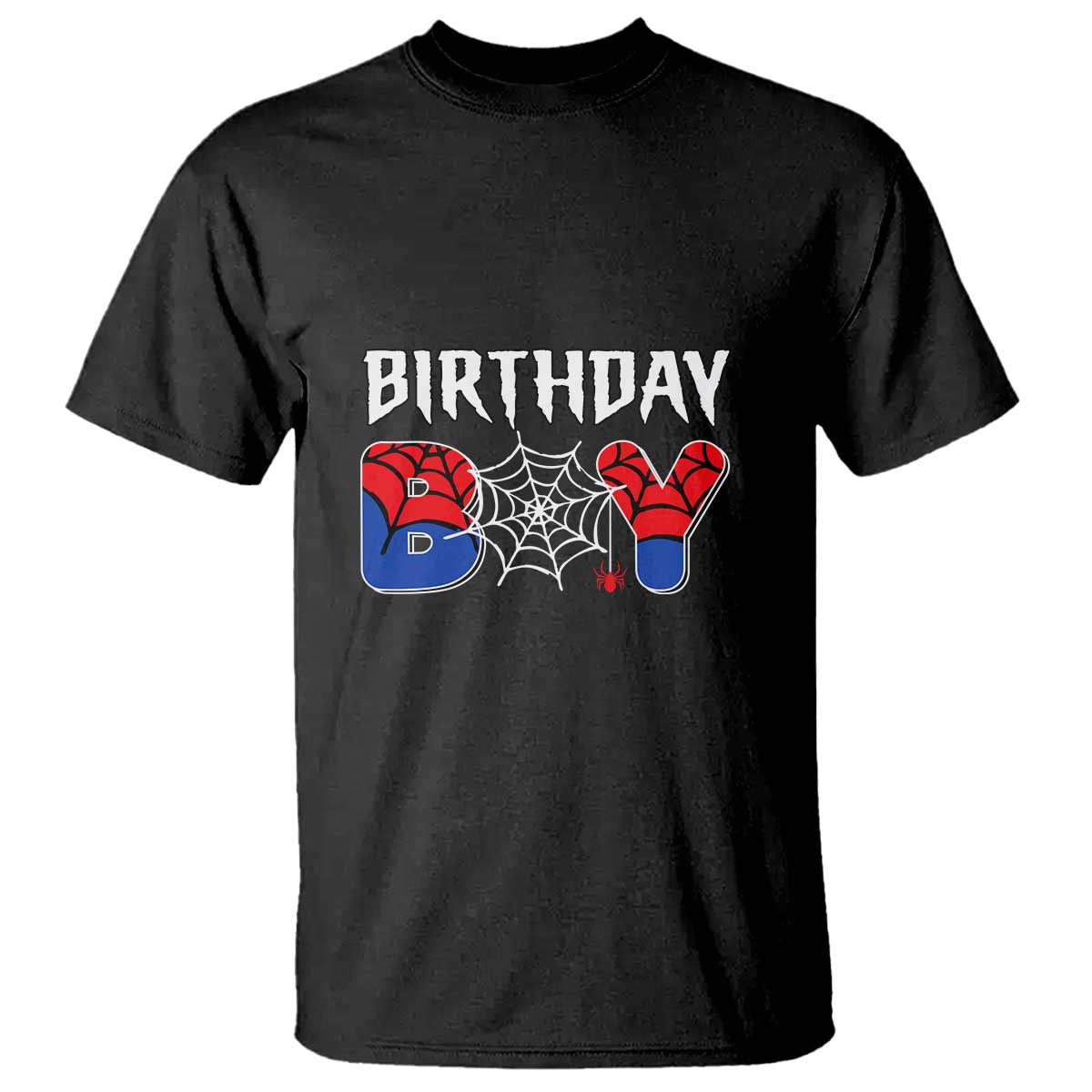 Spider Birthday Boy T Shirt Bday Spiders Party TS02 Black Print Your Wear